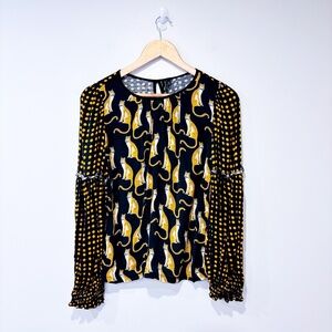 BL-NK LONDON Black top with tigers